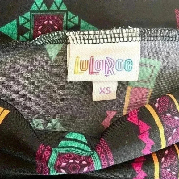 LuLaRoe Multicolor Aztec Native Tribal Print Banded Maxi Skirt Size XS - Picture 12 of 12